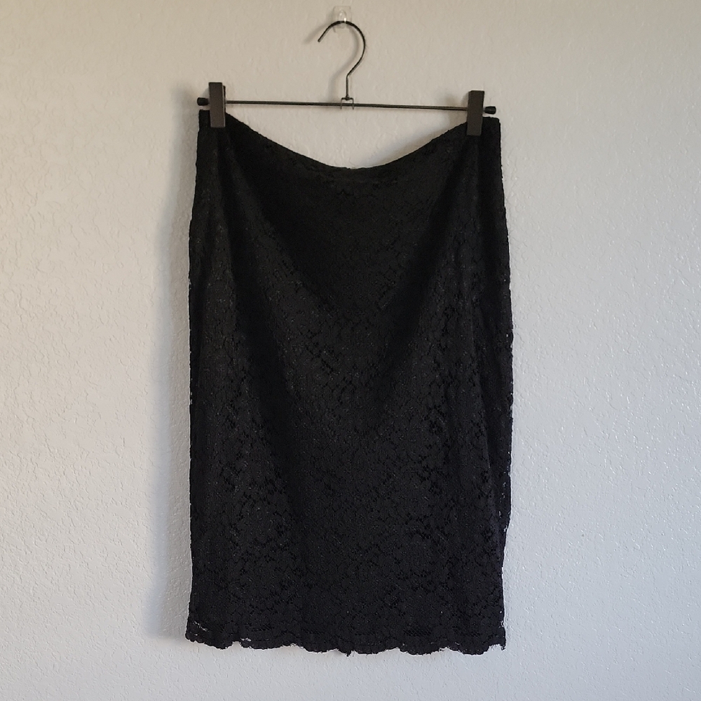 Worthington Black Lace Pencil Skirt